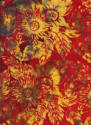 Red and Orange Flowwer Batik Pattern